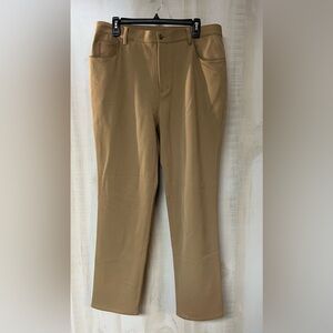 Lauren Ralph Lauren Stretch Lycra Tan Pants Womens 14W - NWT